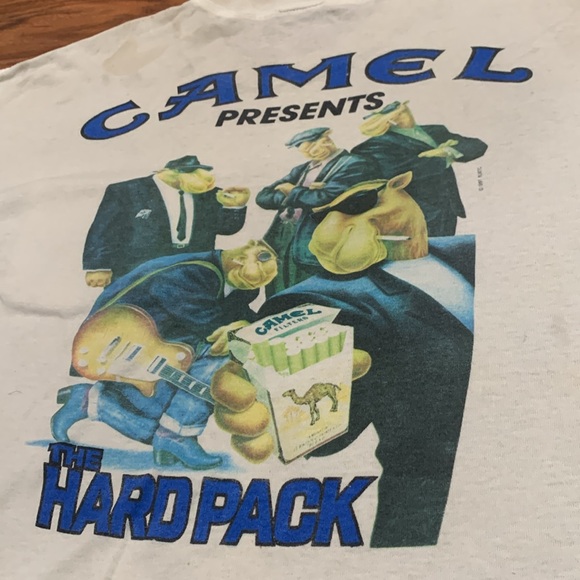 VINTAGE JOE CAMEL 1991 “THE HARD PACK” SINGLE STICH T-SHIRT - MENS SIZE XL - Picture 5 of 13